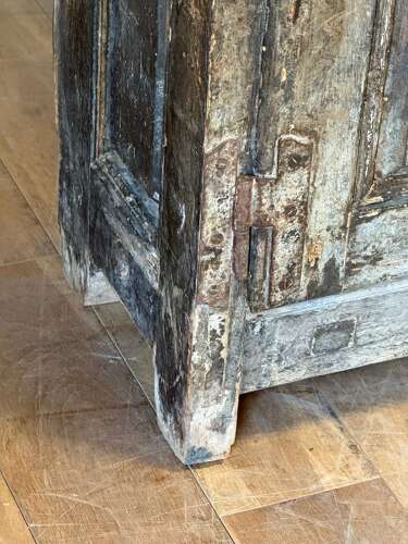 C1850 A Spanish Painted Panelled Cupboard