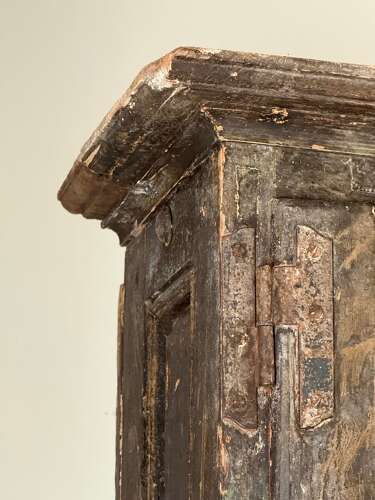 C1850 A Spanish Painted Panelled Cupboard