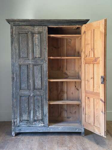C1850 A Spanish Painted Panelled Cupboard