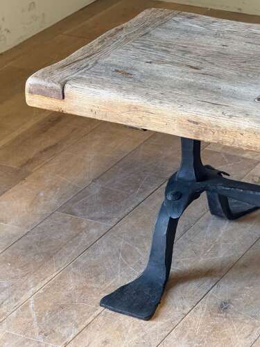 C1950 Ateliers de Marolles French Iron & Tile Coffee Table
