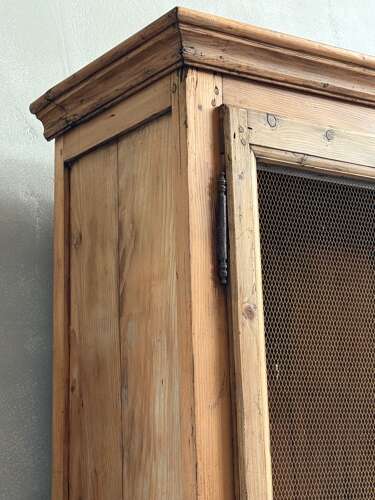 C1880 A Stylish French 4 Door Pine Bookcase - Wired Door panels