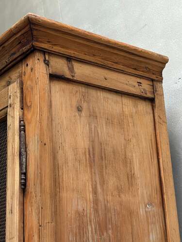 C1880 A Stylish French 4 Door Pine Bookcase - Wired Door panels