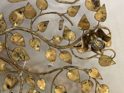 C1960 A Spanish Gilt Iron Twig Ceiling Light