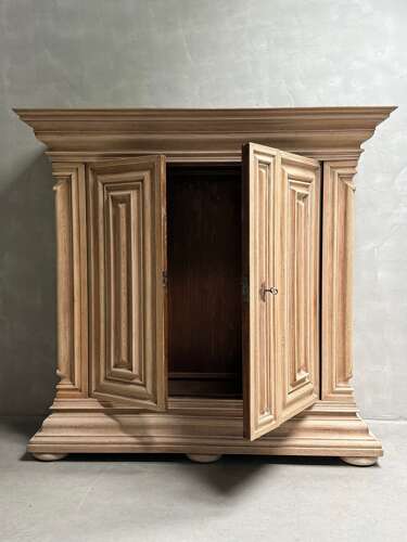 C1760 A Wonderful German Oak Panelled Baroque Cupboard