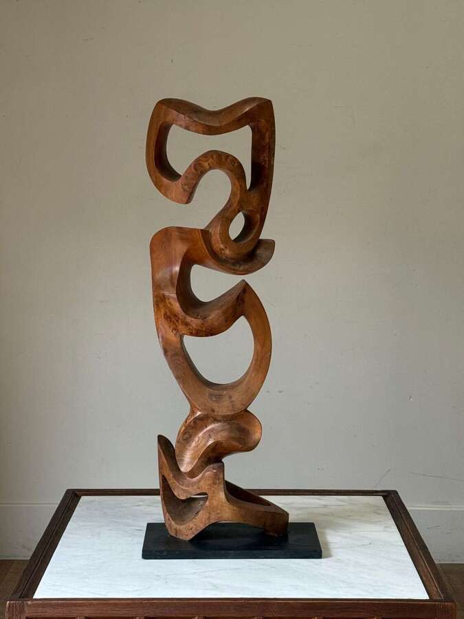 C1960 A French Large Elm Carved Wooden Sculpture