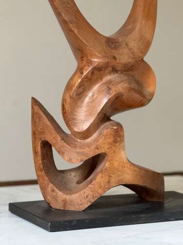 C1960 A French Large Elm Carved Wooden Sculpture