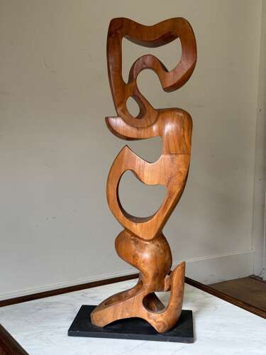 C1960 A French Large Elm Carved Wooden Sculpture