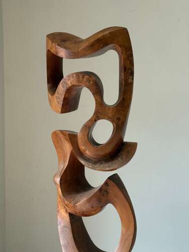 C1960 A French Large Elm Carved Wooden Sculpture