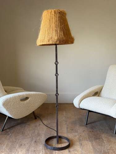 C1950/60 A Stylish French Mid Century Iron Floor Lamp