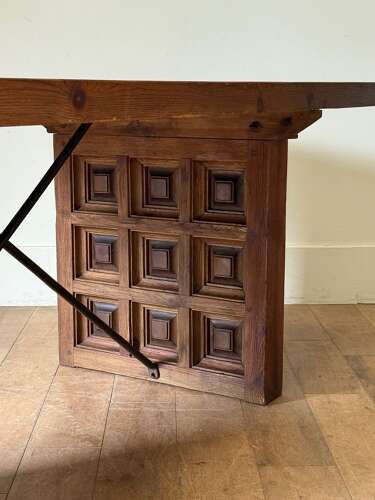C1960 A Rare Spanish Panelled Console Table or Desk by Biosca