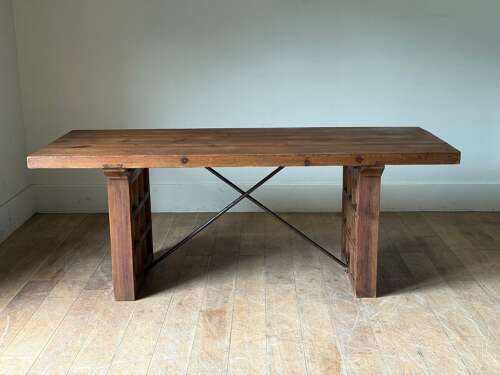 C1960 A Rare Spanish Panelled Console Table or Desk by Biosca