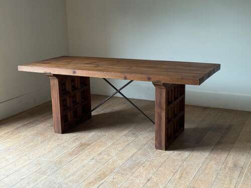 C1960 A Rare Spanish Panelled Console Table or Desk by Biosca