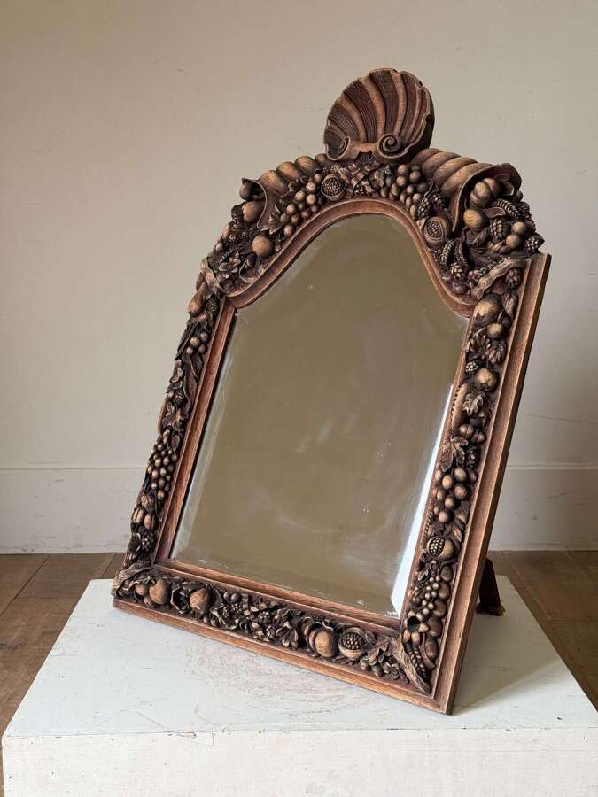 C1870 A Wonderful English Country House Oak Dressing Mirror