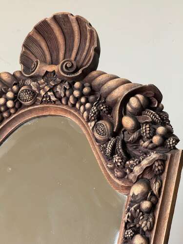 C1870 A Wonderful English Country House Oak Dressing Mirror
