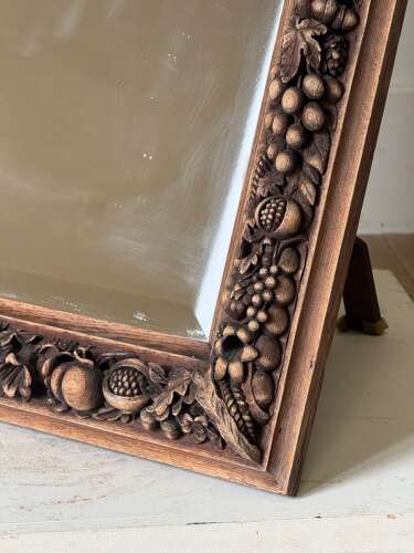 C1870 A Wonderful English Country House Oak Dressing Mirror