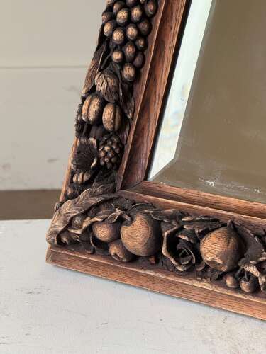 C1870 A Wonderful English Country House Oak Dressing Mirror