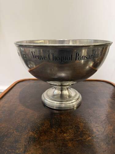 C1930 A Large French Pewter Champagne Bowl Veuve Chicquot