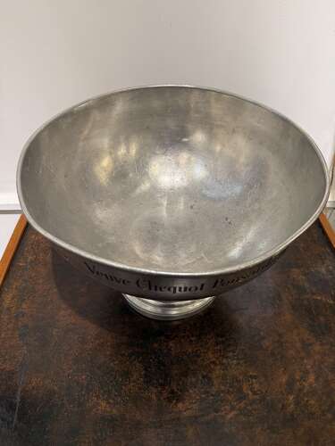 C1930 A Large French Pewter Champagne Bowl Veuve Chicquot