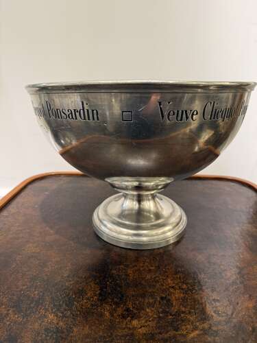 C1930 A Large French Pewter Champagne Bowl Veuve Chicquot