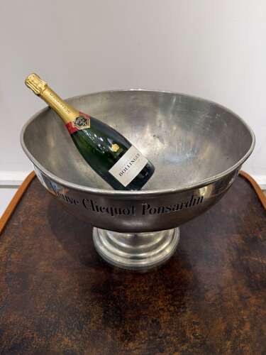 C1930 A Large French Pewter Champagne Bowl Veuve Chicquot
