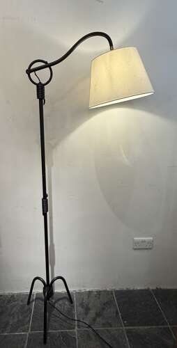 C1960 An Adjustable French Iron Floor Lamps After Jean Royere