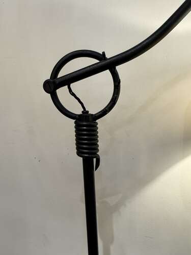 C1960 An Adjustable French Iron Floor Lamps After Jean Royere