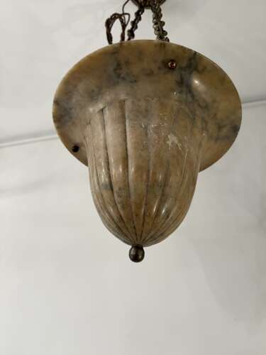 C1930 An Unusual French Alabaster Ceiling Light