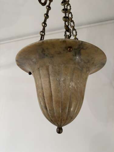C1930 An Unusual French Alabaster Ceiling Light