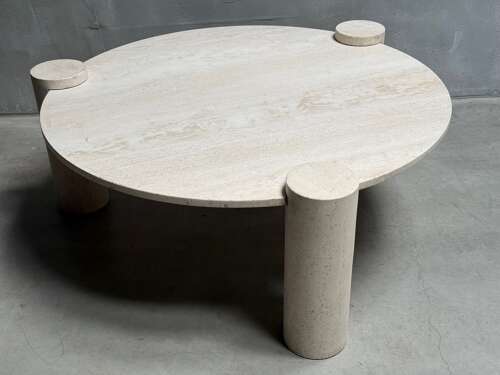 C1970 A Spanish Circular Travertine Coffee Table