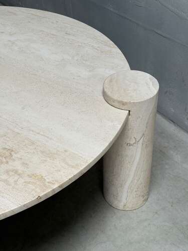 C1970 A Spanish Circular Travertine Coffee Table