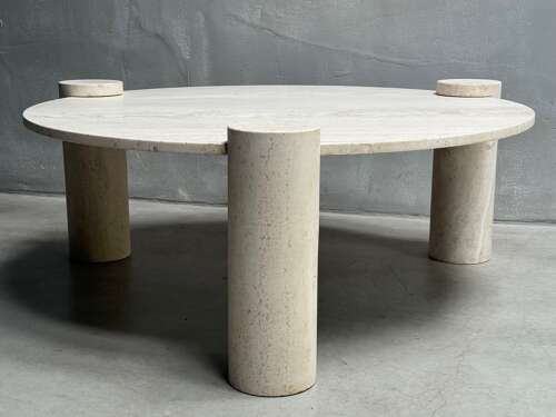 C1970 A Spanish Circular Travertine Coffee Table