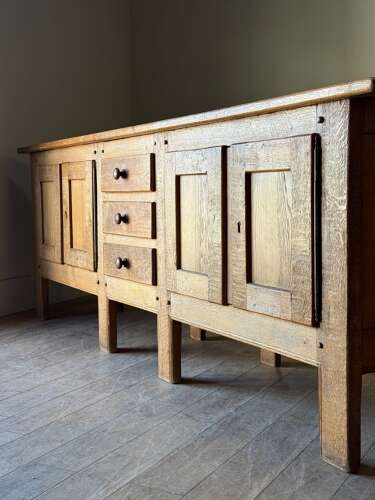 C1960 A Stylish Dutch Oak 4 Door Enfilade or Sideboard