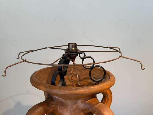 C1960 A Stylish Spanish Terracotta Vase Lamp
