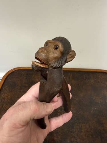 C1880 A Rare English Treen Monkey Nut Cracker