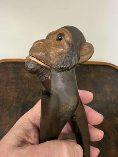 C1880 A Rare English Treen Monkey Nut Cracker