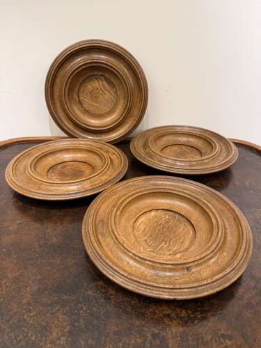 C1880 A Group of 4 English Oak Bowls - Sold Separately