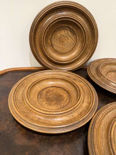 C1880 A Group of 4 English Oak Bowls - Sold Separately