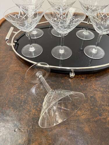 C1930 A Set of 7 English Crystal Cocktail Glasses