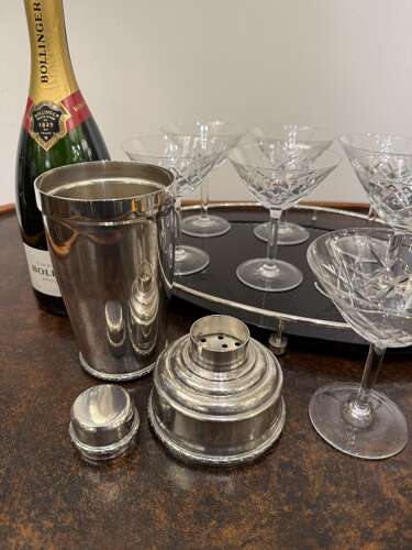 C1950 An English Silver Plate Cocktail Shaker