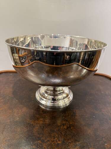 C1950 A Large French Silver Plate Champagne Bowl