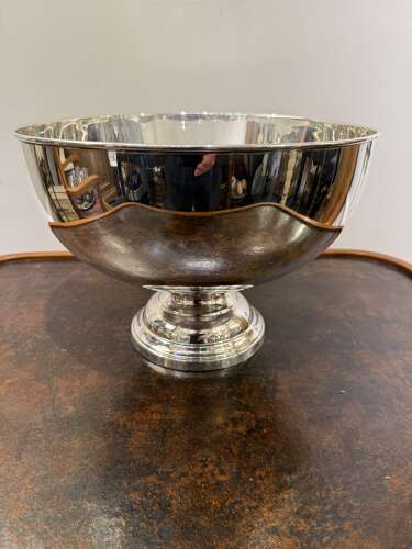 C1950 A Large French Silver Plate Champagne Bowl