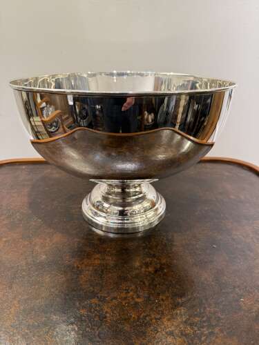 C1950 A Large French Silver Plate Champagne Bowl