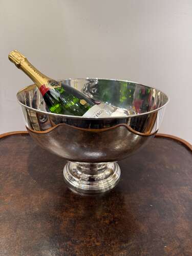 C1950 A Large French Silver Plate Champagne Bowl