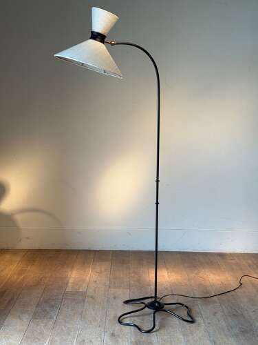 C1950 A French Iron Reading Lamp in the Style of Royere