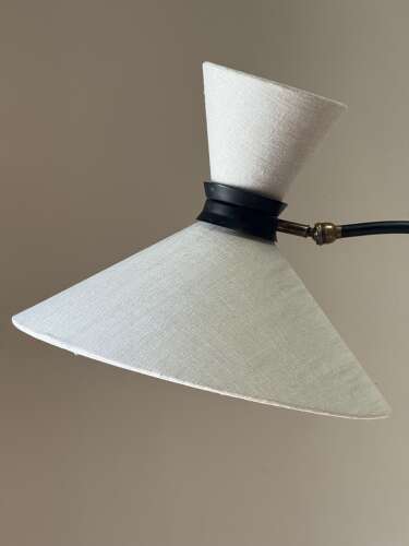 C1950 A French Iron Reading Lamp in the Style of Royere