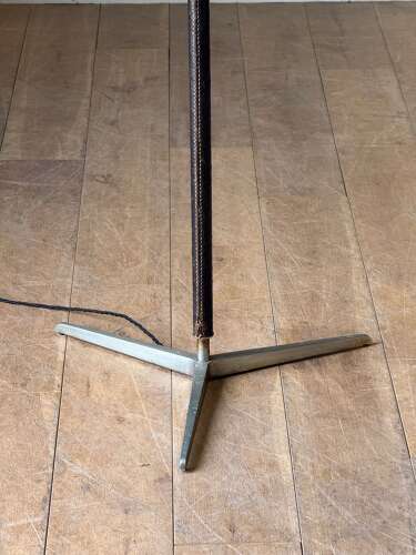 C1960 An Italian Stitched Leather Floor Lamp