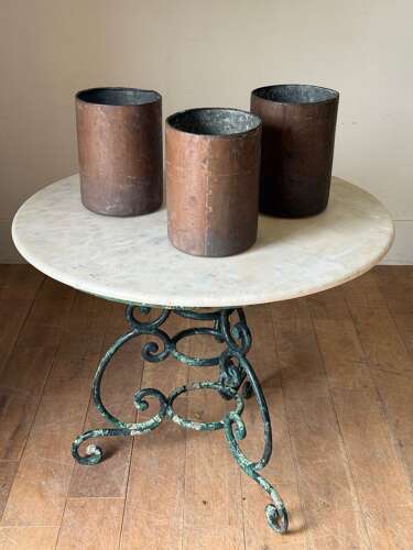 C1960 A Trio of Italian Copper Ice Cream Dispenser Pots