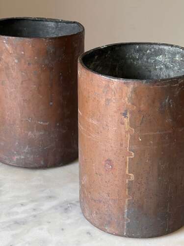 C1960 A Trio of Italian Copper Ice Cream Dispenser Pots