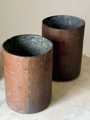 C1960 A Trio of Italian Copper Ice Cream Dispenser Pots