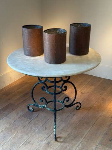 C1960 A Trio of Italian Copper Ice Cream Dispenser Pots